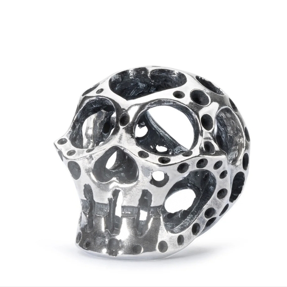 SOLD Trollbeads Mexican Sugar Skull 925 Sterling Silver - Picture 1 of 4